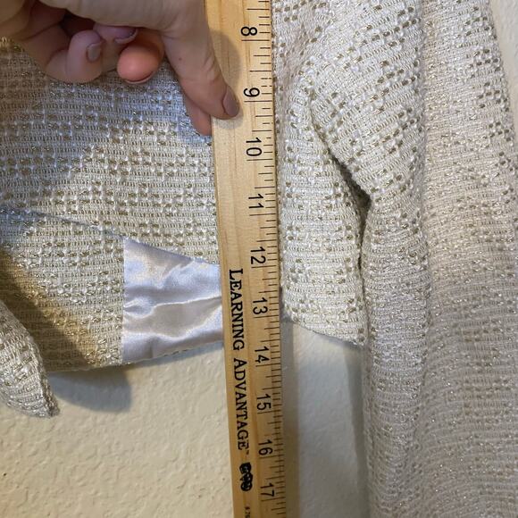 Nookie Queen Cropped Tweed Jacket in Ivory White Size Small NWT - Picture 8 of 8